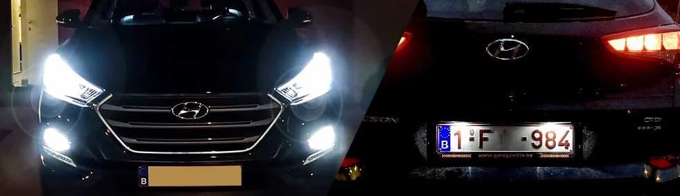 Hyundai Tucson LED Dimlicht Koplamp Upgrade - Hilox XTR Black H7/H9