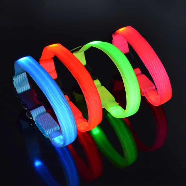 LED Halsband Oplaadbaar Rood 26-28cm PX4 Hilox