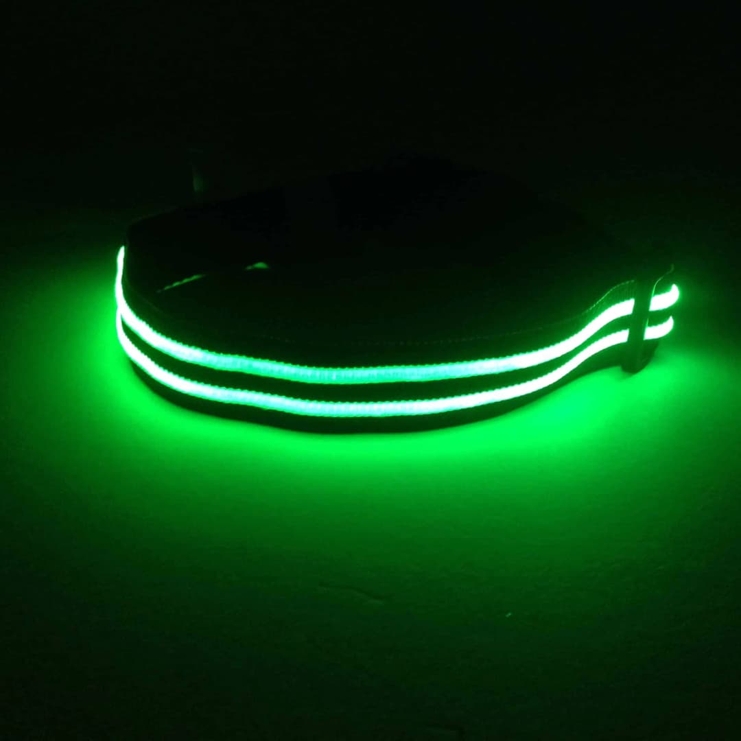 LED Halsband Waterproof Groen 50-60cm PX1+ Hilox