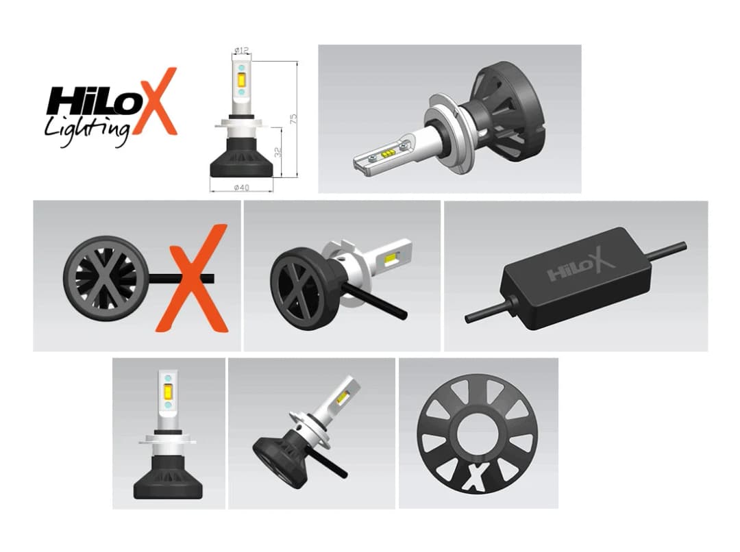 H11 XTR Black LED kit, 5700K, Hilox Evolution, Solo