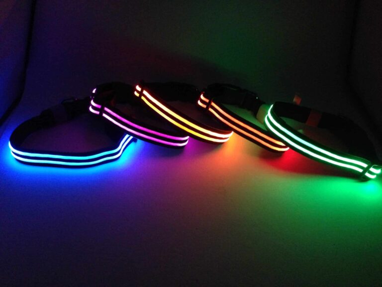 Led Halsband Waterproof Blauw - 50cm Hond